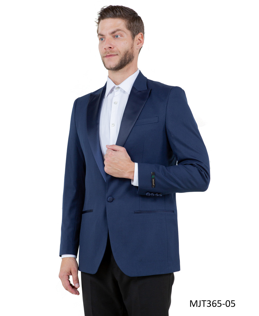 Navy Zegarie Peak Lapel Tuxedo Jacket For Men MJT365-02