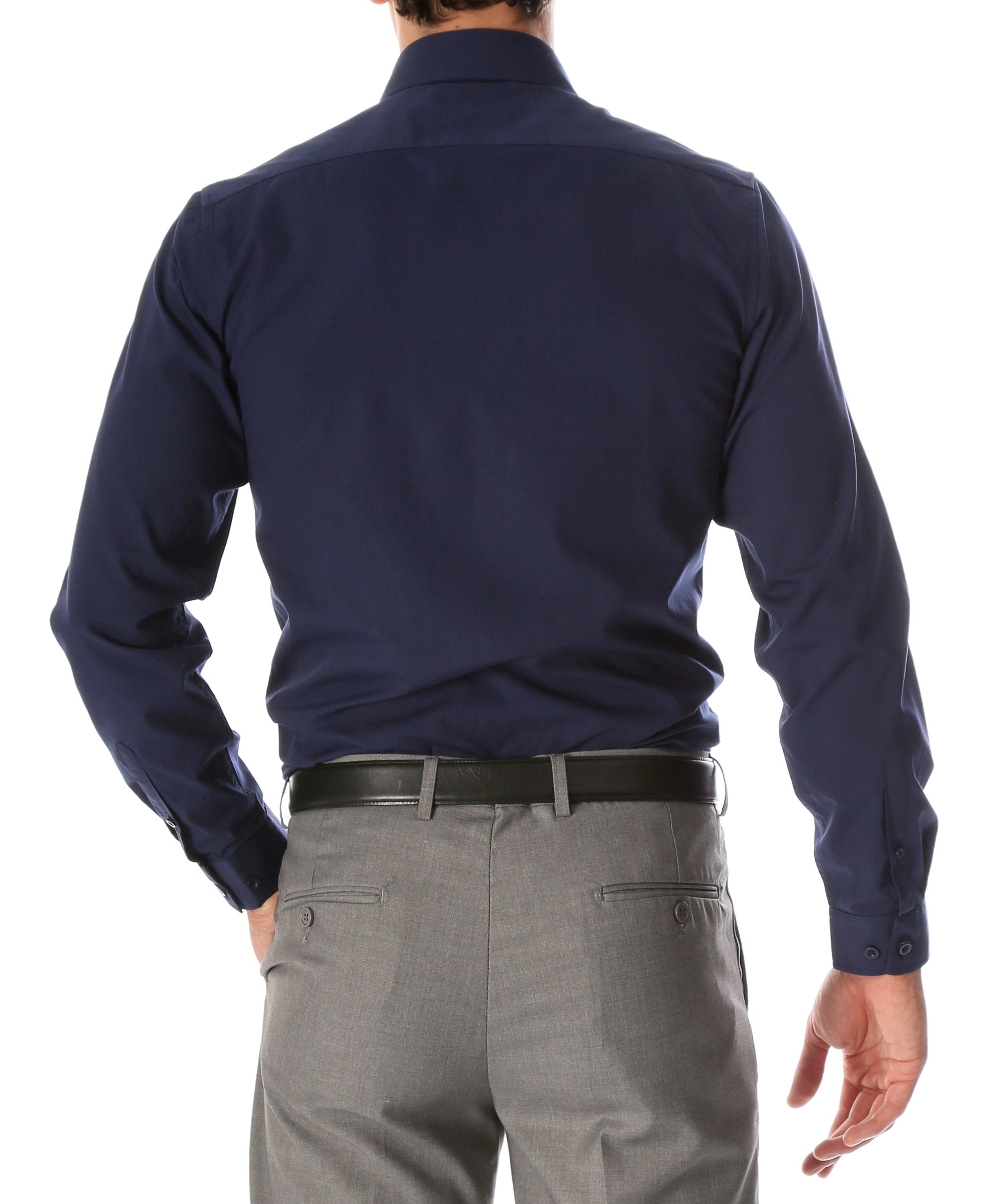 Daniel & Elissa Navy Slim Fit Cotton Blend Dress Shirt X-Large Daniel & Elissa Navy Slim Fit Cotton Blend Dress Shirt X-Large