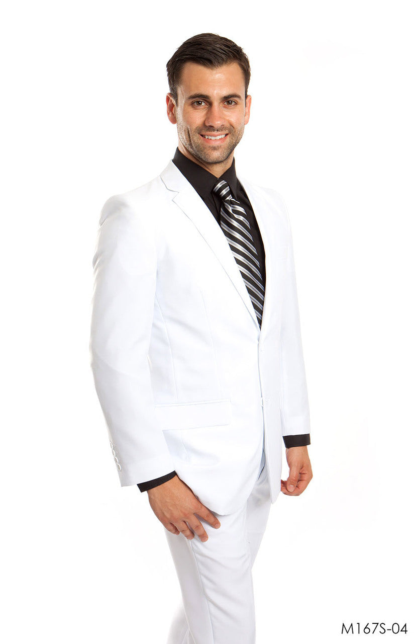 White Suit For Men Formal Suits For All Ocassions M167S-04 Giorgio's Menswear White Suit For Men Formal Suits For All Ocassions M167S-04 Giorgio's Menswear