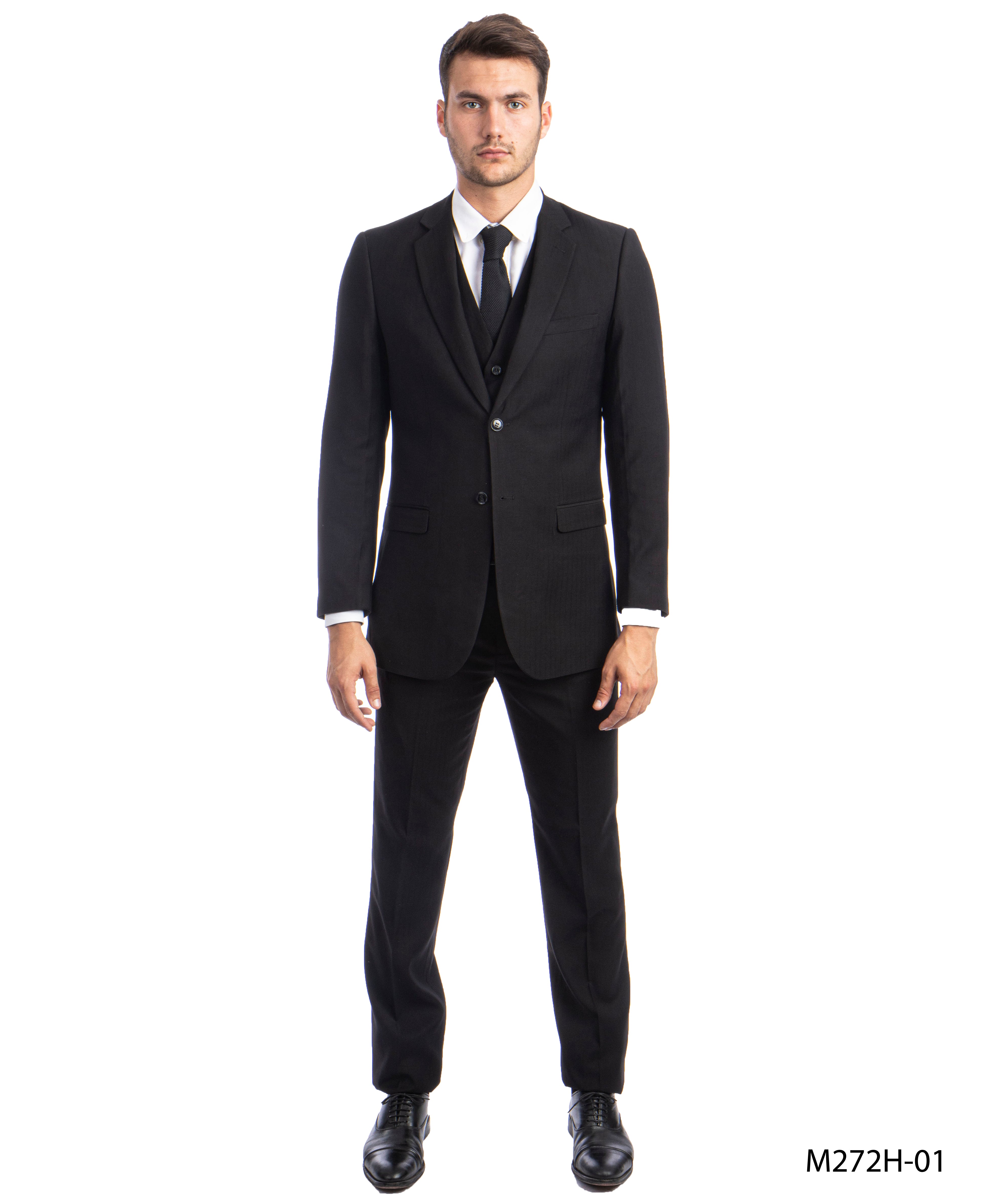 Black Suit For Men Formal Suits For All Ocassions Black / 40L/34W / M272H-01 Black Suit For Men Formal Suits For All Ocassions Black / 40L/34W / M272H-01