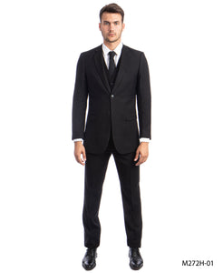 Black Suit For Men Formal Suits For All Ocassions Black / 40L/34W / M272H-01 Black Suit For Men Formal Suits For All Ocassions Black / 40L/34W / M272H-01
