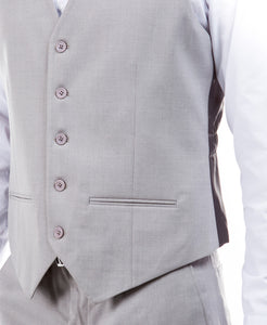 Light Grey Zegarie Suit Separates Solid Men's Vests For Men MV346-04