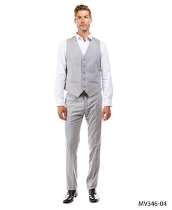 Light Grey Zegarie Suit Separates Solid Men's Vests For Men MV346-04