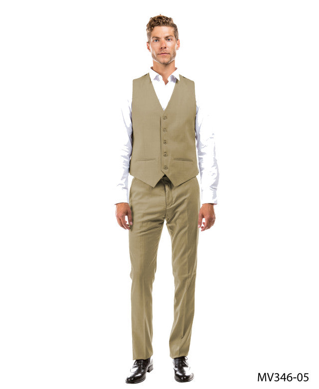 Zegarie Suit Separates Tan Solid Men's Vests – Giorgio's Menswear Zegarie Suit Separates Tan Solid Men's Vests – Giorgio's Menswear